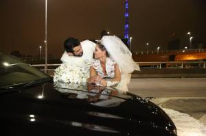 Os noivos Andressa e Bruno em Meu Jaguar
